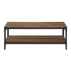 Mesa de centro de hierro angular de 46 pulgadas