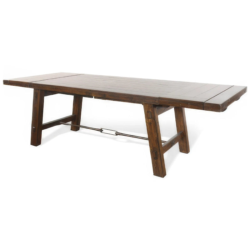 Mesa Extensible, Madera de Caoba Marrón, Rectangular 76-106 Pulgadas