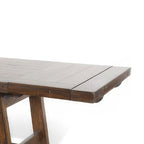 Mesa Extensible, Madera de Caoba Marrón, Rectangular 76-106 Pulgadas