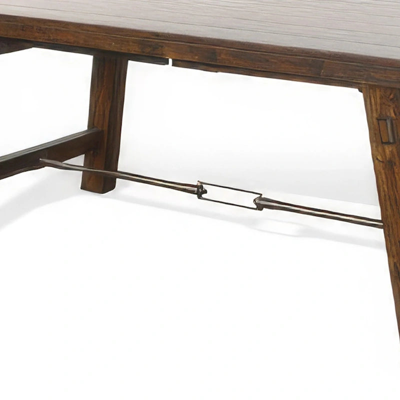 Mesa Extensible, Madera de Caoba Marrón, Rectangular 76-106 Pulgadas