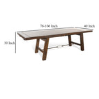 Mesa Extensible, Madera de Caoba Marrón, Rectangular 76-106 Pulgadas