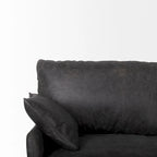 Sofá de cuero genuino marrón - 82.0L x 33.0W x 32.3H