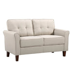 Loveseat de 54.5 de Lino con Brazos Acampanados