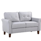 Loveseat de 54.5 de Lino con Brazos Acampanados