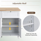 Juego de isla de cocina con extensión plegable y 2 asientos