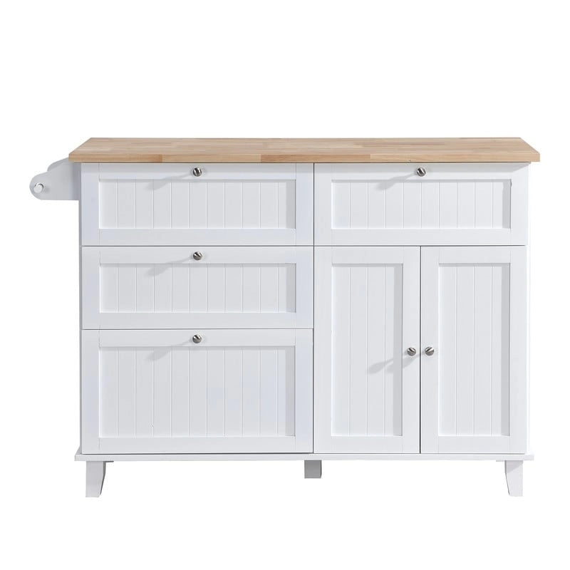 Juego de isla de cocina con extensión plegable y 2 asientos