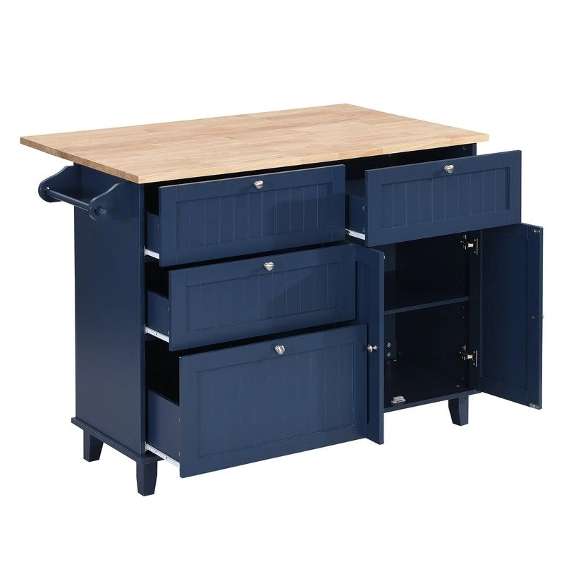 Juego de isla de cocina con extensión plegable y 2 asientos