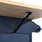 Juego de isla de cocina con extensión plegable y 2 asientos