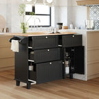 Juego de isla de cocina con extensión plegable y 2 asientos