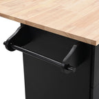 Juego de isla de cocina con extensión plegable y 2 asientos