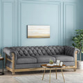 Sofá Chesterfield Saragus con ribete de cabeza de clavo - 85.50 L x 33.25 An. x 28.50 Al.