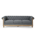 Sofá Chesterfield Saragus con ribete de cabeza de clavo - 85.50 L x 33.25 An. x 28.50 Al.