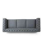 Sofá Chesterfield Saragus con ribete de cabeza de clavo - 85.50 L x 33.25 An. x 28.50 Al.