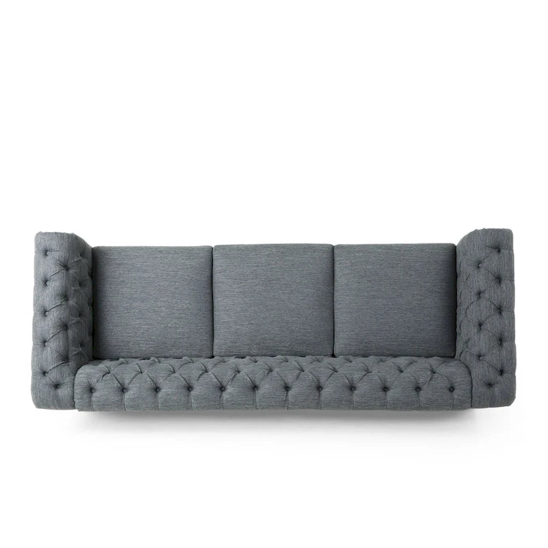 Sofá Chesterfield Saragus con ribete de cabeza de clavo - 85.50 L x 33.25 An. x 28.50 Al.