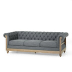 Sofá Chesterfield Saragus con ribete de cabeza de clavo - 85.50 L x 33.25 An. x 28.50 Al.