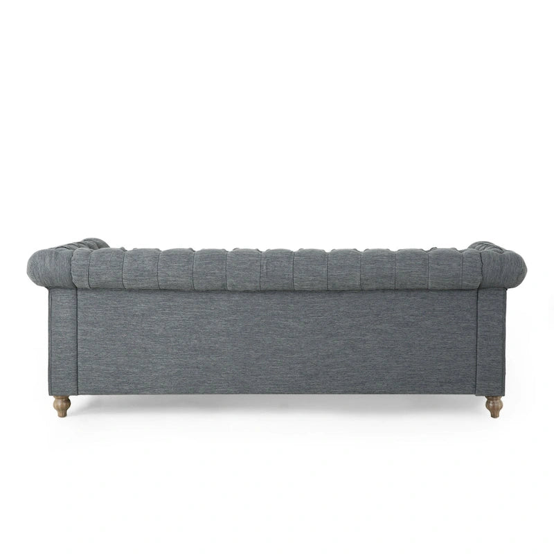 Sofá Chesterfield Saragus con ribete de cabeza de clavo - 85.50 L x 33.25 An. x 28.50 Al.