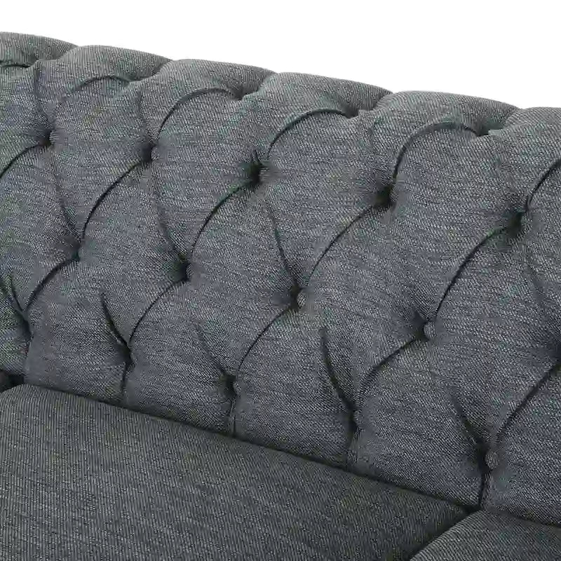 Sofá Chesterfield Saragus con ribete de cabeza de clavo - 85.50 L x 33.25 An. x 28.50 Al.