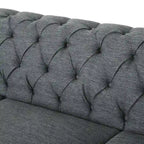 Sofá Chesterfield Saragus con ribete de cabeza de clavo - 85.50 L x 33.25 An. x 28.50 Al.