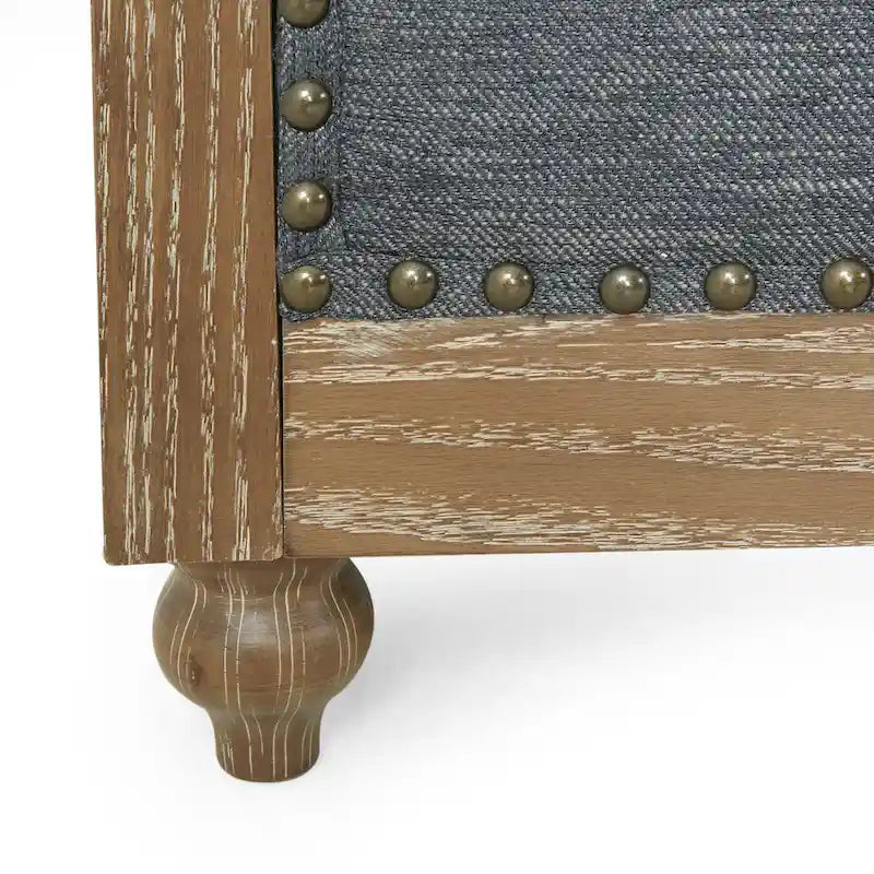 Sofá Chesterfield Saragus con ribete de cabeza de clavo - 85.50 L x 33.25 An. x 28.50 Al.