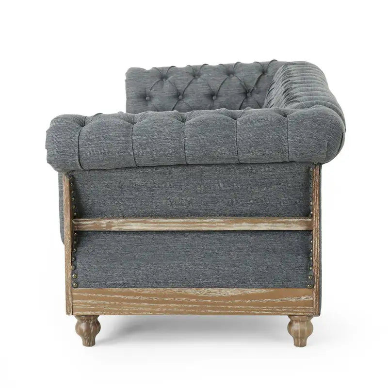 Sofá Chesterfield Saragus con ribete de cabeza de clavo - 85.50 L x 33.25 An. x 28.50 Al.