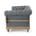 Sofá Chesterfield Saragus con ribete de cabeza de clavo - 85.50 L x 33.25 An. x 28.50 Al.