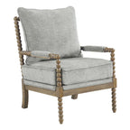 Sillón Fletcher Spindle en tela con acabado Brushed Charcoal