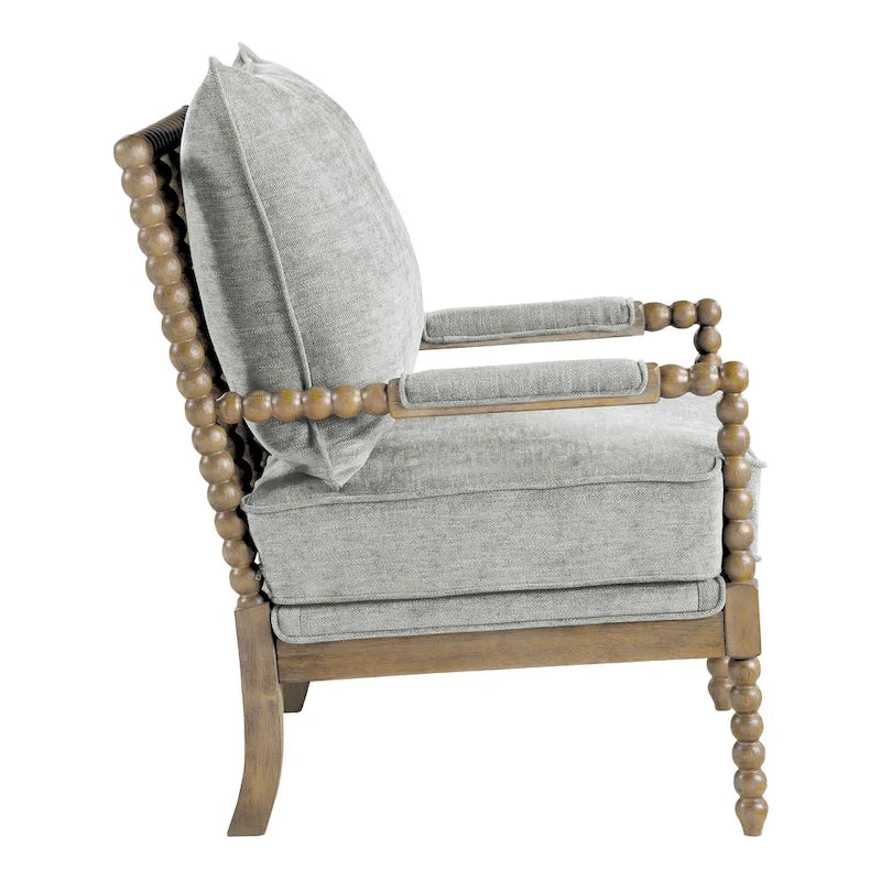 Sillón Fletcher Spindle en tela con acabado Brushed Charcoal