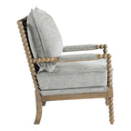 Sillón Fletcher Spindle en tela con acabado Brushed Charcoal