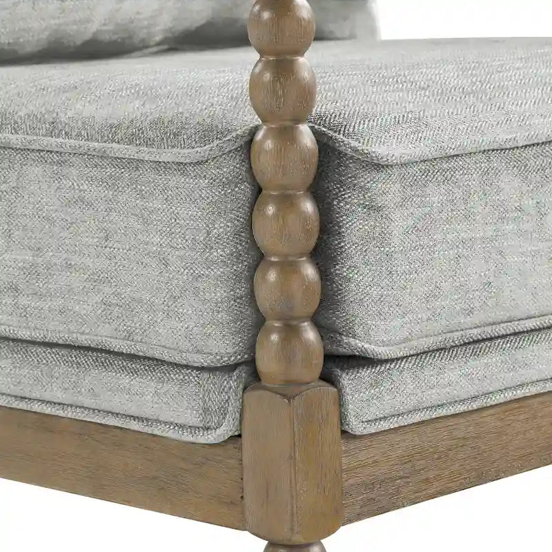 Sillón Fletcher Spindle en tela con acabado Brushed Charcoal