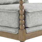 Sillón Fletcher Spindle en tela con acabado Brushed Charcoal