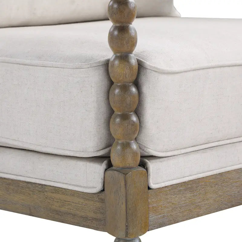 Sillón Fletcher Spindle en tela con acabado Brushed Charcoal