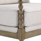 Sillón Fletcher Spindle en tela con acabado Brushed Charcoal