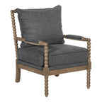 Sillón Fletcher Spindle en tela con acabado Brushed Charcoal