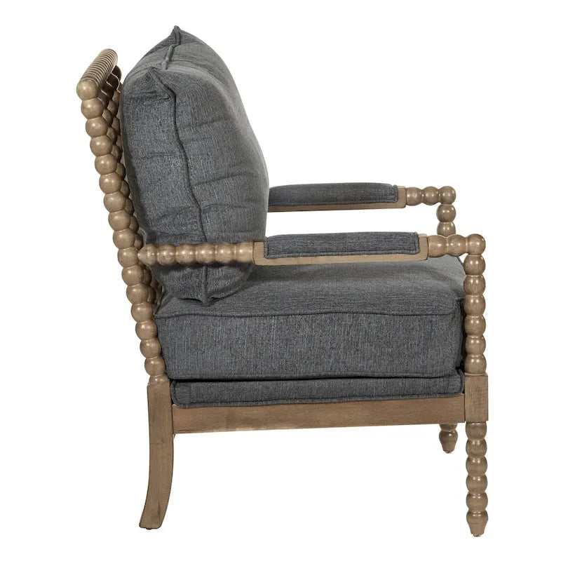 Sillón Fletcher Spindle en tela con acabado Brushed Charcoal