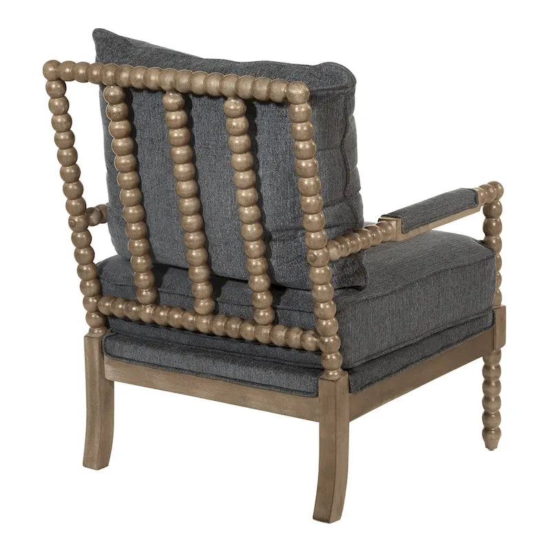 Sillón Fletcher Spindle en tela con acabado Brushed Charcoal