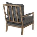 Sillón Fletcher Spindle en tela con acabado Brushed Charcoal