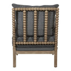 Sillón Fletcher Spindle en tela con acabado Brushed Charcoal