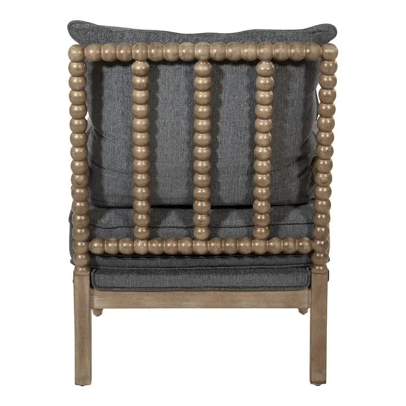 Sillón Fletcher Spindle en tela con acabado Brushed Charcoal