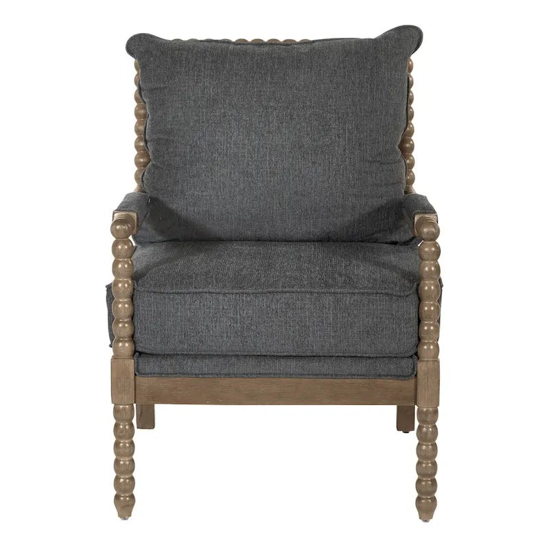 Sillón Fletcher Spindle en tela con acabado Brushed Charcoal