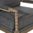Sillón Fletcher Spindle en tela con acabado Brushed Charcoal