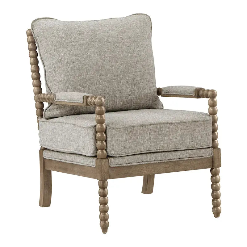 Sillón Fletcher Spindle en tela con acabado Brushed Charcoal