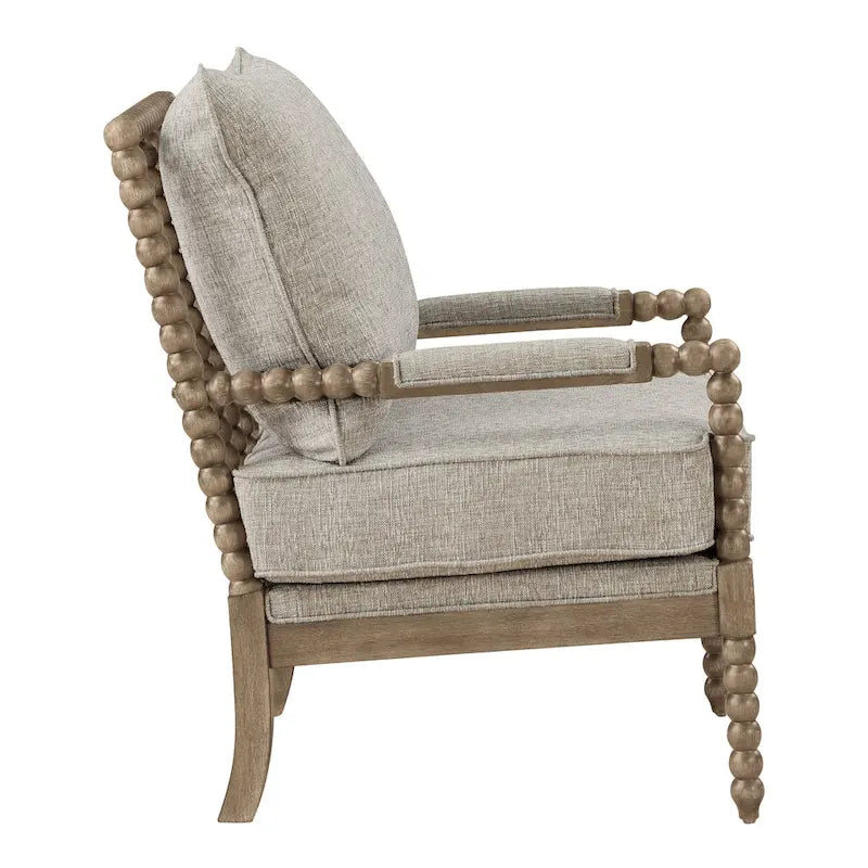 Sillón Fletcher Spindle en tela con acabado Brushed Charcoal