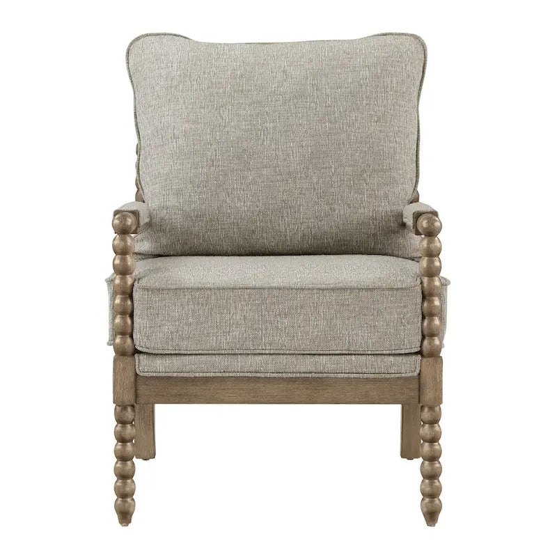 Sillón Fletcher Spindle en tela con acabado Brushed Charcoal