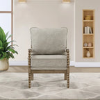 Sillón Fletcher Spindle en tela con acabado Brushed Charcoal
