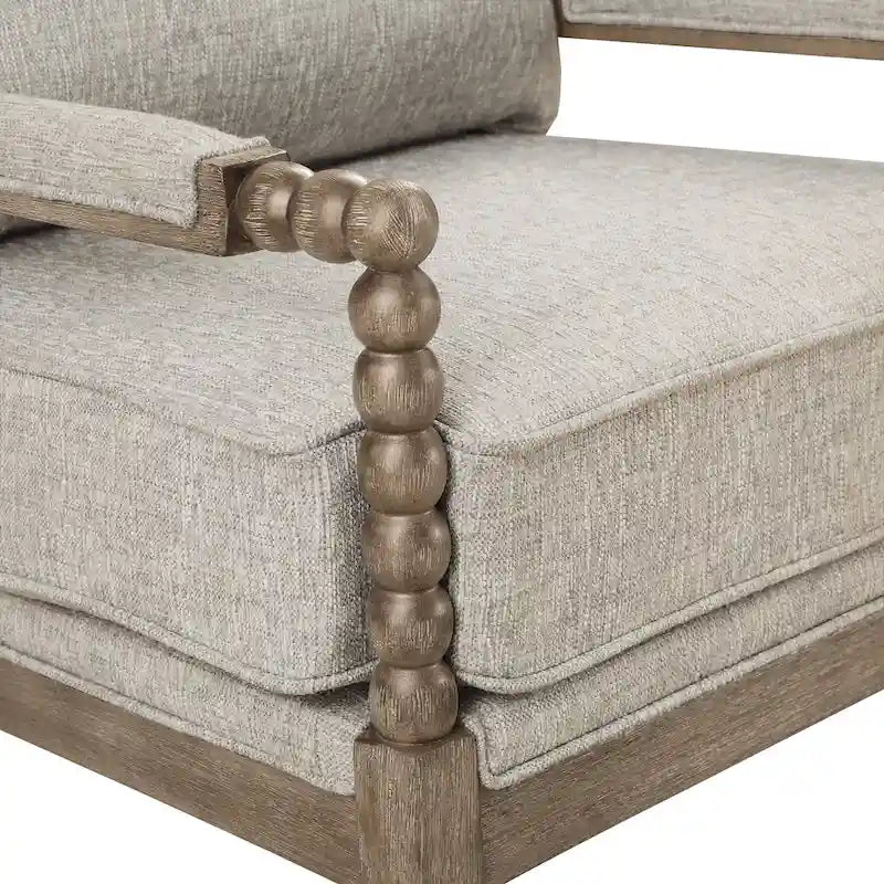 Sillón Fletcher Spindle en tela con acabado Brushed Charcoal