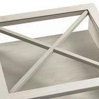 Mesa de centro de cristal Lennox Farmhouse con almacenamiento de Bush Furniture