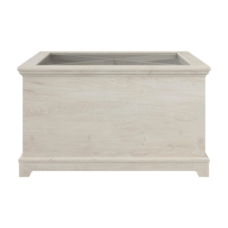 Mesa de centro de cristal Lennox Farmhouse con almacenamiento de Bush Furniture