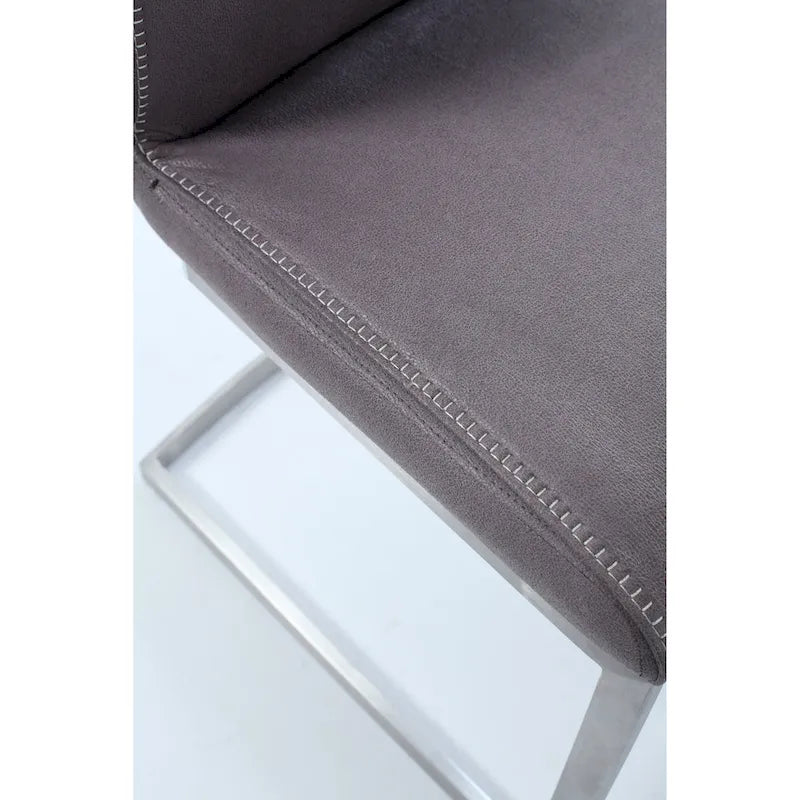 Silla voladiza con costuras resaltadas, juego de 2