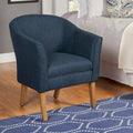 Sillón decorativo Kingswell Navy de textura gruesa