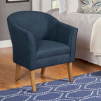 Sillón decorativo Kingswell Navy de textura gruesa